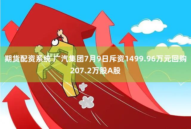 期货配资系统 广汽集团7月9日斥资1499.96万元回购207.2万股A股